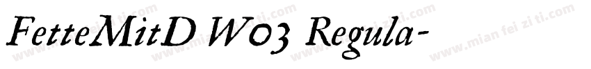 FetteMitD W03 Regula字体转换